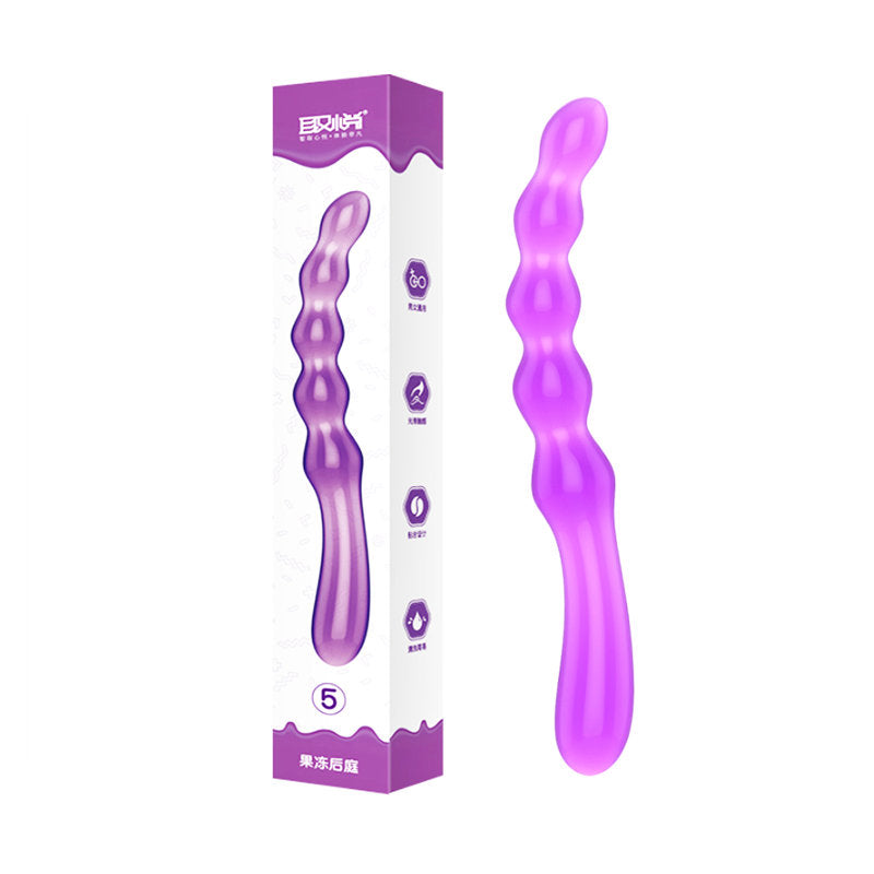 QY Purple Elastic Jelly Dildo # 5